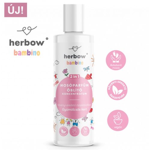 Herbow Bambino 2in1 mosóparfüm - öblítő koncentrátum gyümölcsös kert illattal 200 ml
