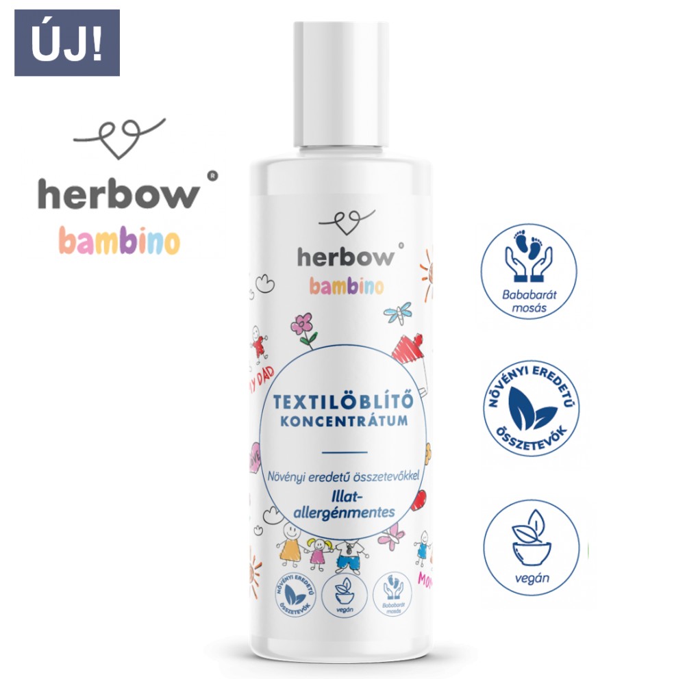 Herbow Bambino textilöblítő koncentrátum illat-allergénmentes 200 ml